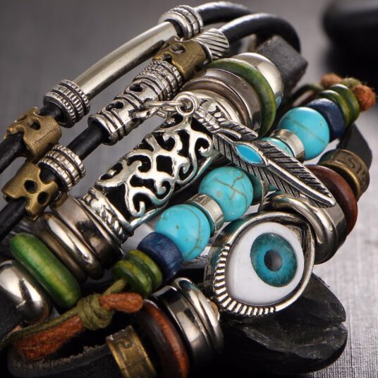 lederen armbandje met oog
